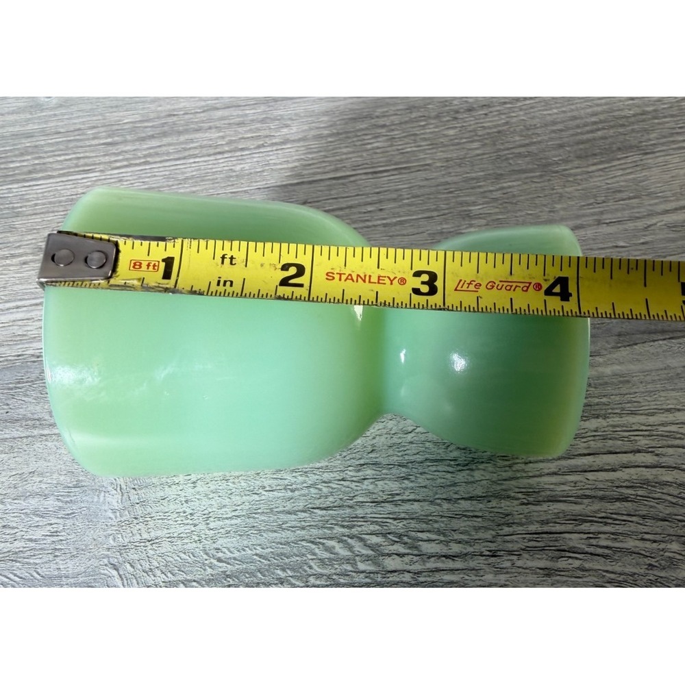 Vtg 1950's Fire King Jadeite Green Glass Double Egg Cup Collectible 4" Tall MCM - Picture 4 of 8